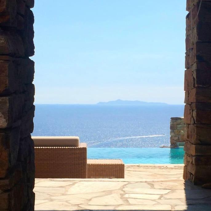 Luxury Cycladic Villa-Enjoy Infinity Pool Sunsets Koundouros Dış mekan fotoğraf